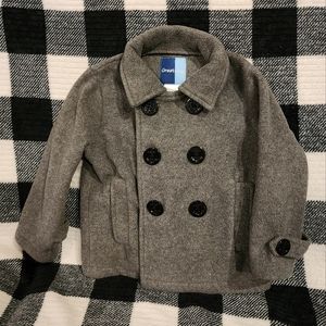 Boys fleece pea coat jacket size 4T